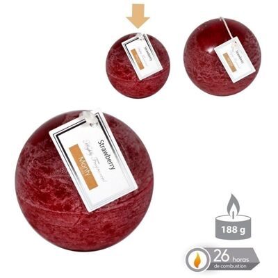 AUTUMN RED SCENTED BALL CANDLE CL131029