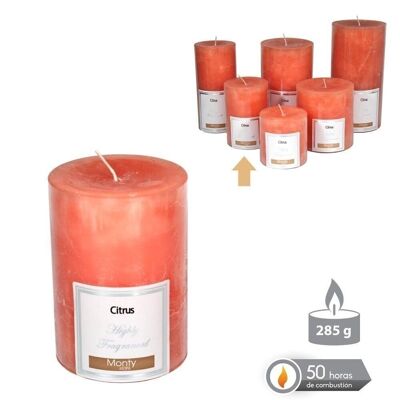 AUTUMN ORANGE SCENTED CYLINDRICAL CANDLE CL131035