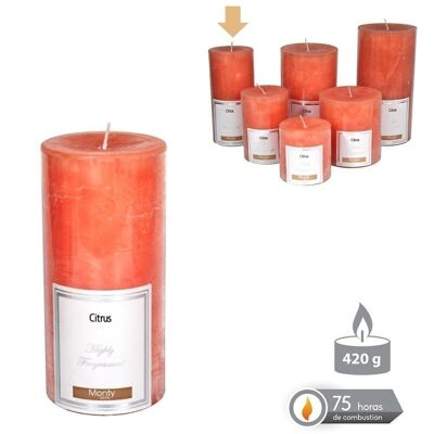 AUTUMN ORANGE SCENTED CYLINDRICAL CANDLE CL131036