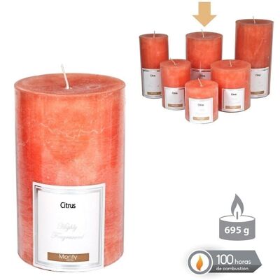AUTUMN ORANGE SCENTED CYLINDRICAL CANDLE CL131038