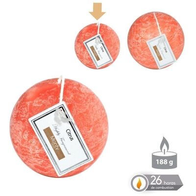 AUTUMN ORANGE SCENTED BALL CANDLE CL131040