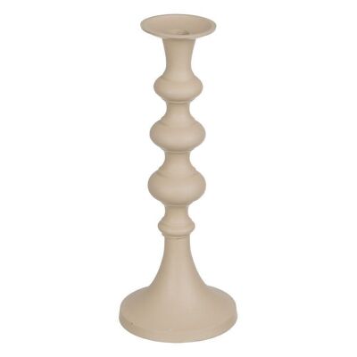 PORTACANDELE IN ALLUMINIO CREMA DECORAZIONE AUTUNNO CL607520