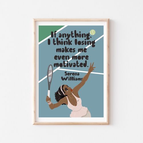 Serena Williams Tennis Quotes Wall Art Print