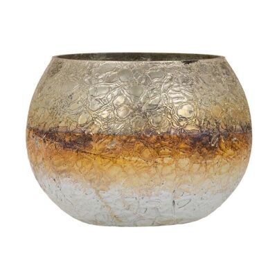 CANDLE HOLDER GREY-WHITE CRYSTAL AUTUMN CL607584