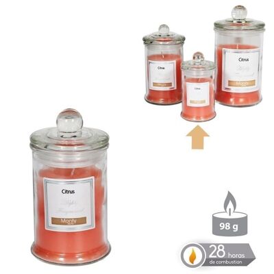 AUTUMN ORANGE SCENTED GLASS JAR CANDLE CL131042