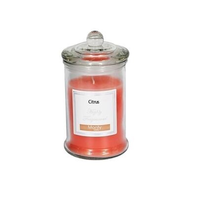 AUTUMN ORANGE SCENTED GLASS JAR CANDLE CL131044