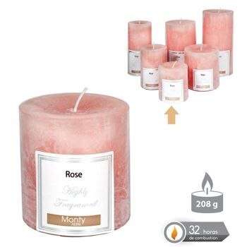 BOUGIE CYLINDRIQUE PARFUMÉE ROSE AUTOMNE CL131045