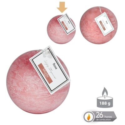 AUTUMN PINK SCENTED BALL CANDLE CL131051