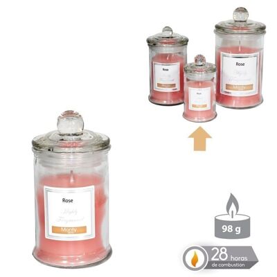 AUTUMN PINK SCENTED GLASS JAR CANDLE CL131053