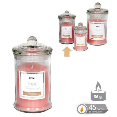 AUTUMN PINK SCENTED GLASS JAR CANDLE CL131054