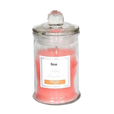 AUTUMN PINK SCENTED GLASS JAR CANDLE CL131055