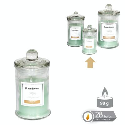 AUTUMN TURQUOISE SCENTED GLASS JAR CANDLE CL131064