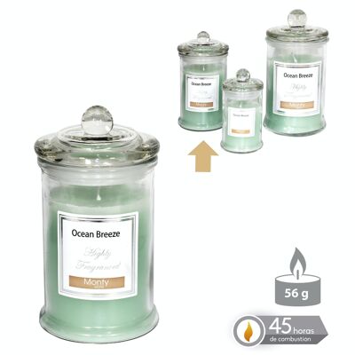 AUTUMN TURQUOISE SCENTED GLASS JAR CANDLE CL131065