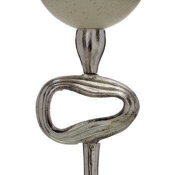 BOUGEOIR GRIS-ARGENT ALUMINIUM-VERRE AUTOMNE CL607706 5