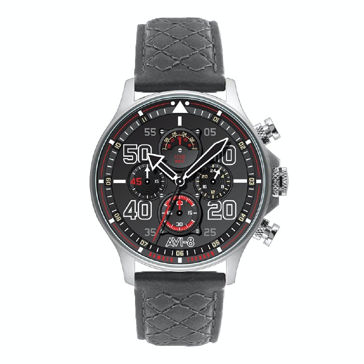 AV-4093-05 – Herren-Chronographenuhr AVI-8 – Armband aus echtem Rindsleder – Hawker Typhoon