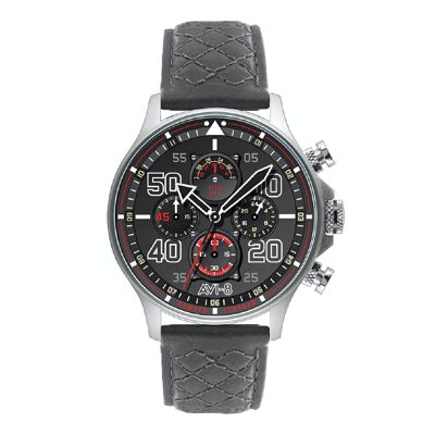 AV-4093-05 - Men's chronograph watch AVI-8 - Genuine cowhide leather strap - Hawker Typhoon