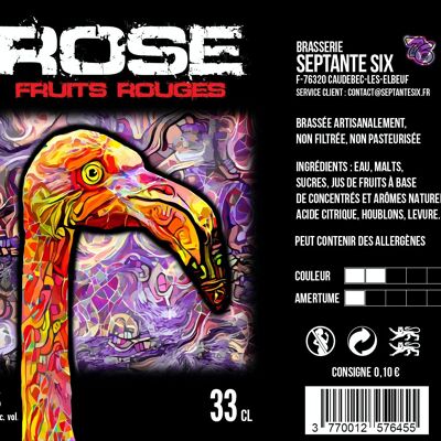 Bière artisanale Fruits rougesSeptante-6 ROSE