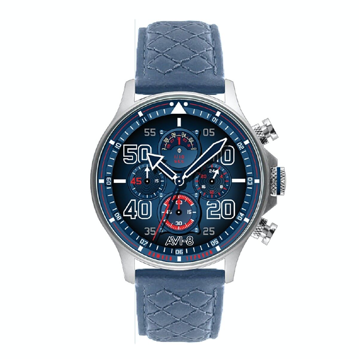 AV-4093-07 – AVI-8 Chronograph Herrenuhr – Armband aus echtem Kalbsleder – Hawker Typhoon