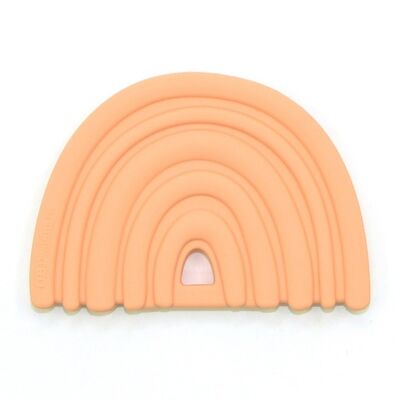 Rainbow silicone teether - Peach