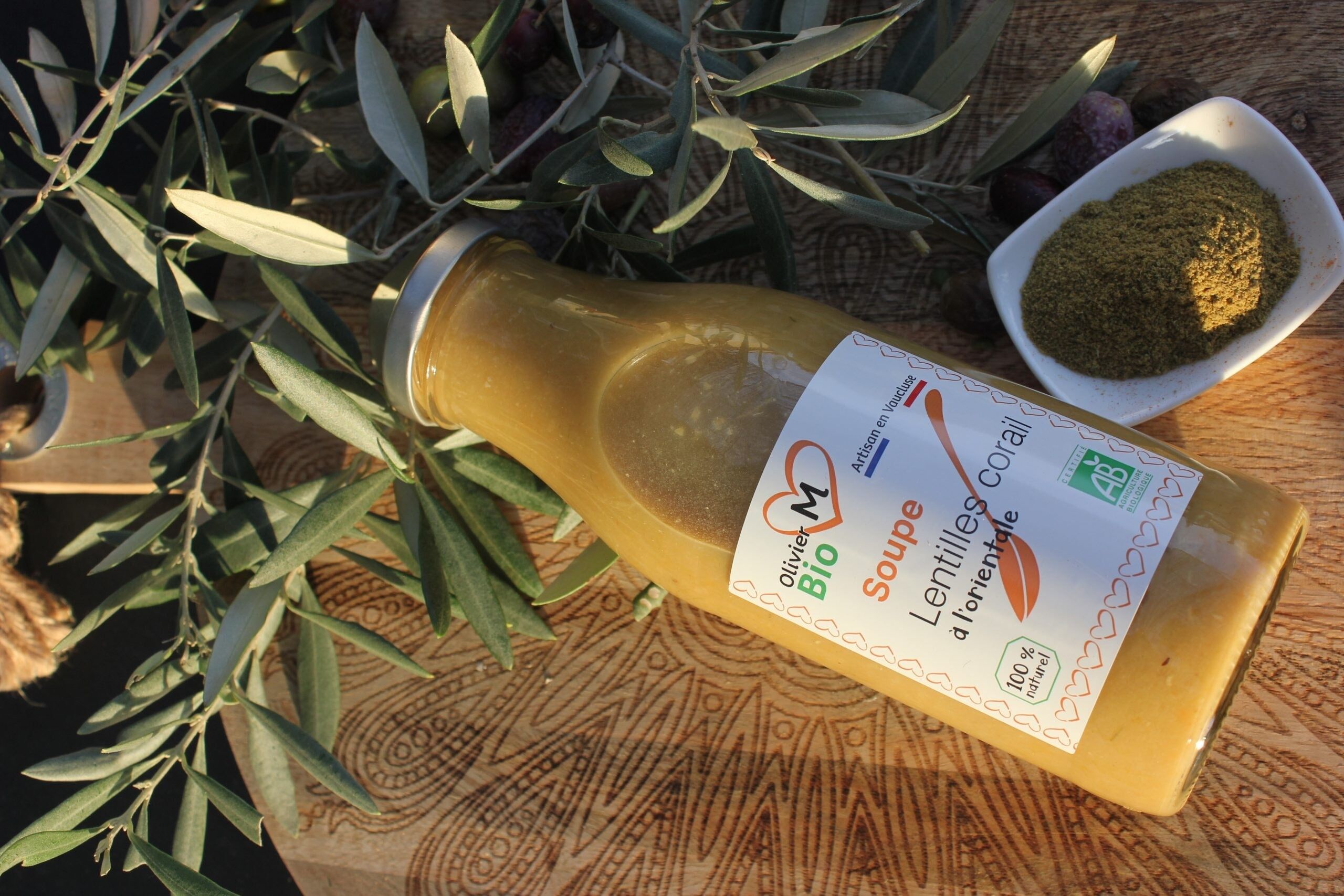 Organic artisanal soup with red lentils & cumin - 48cl