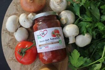 Sauce tomate champignons frais bio 1