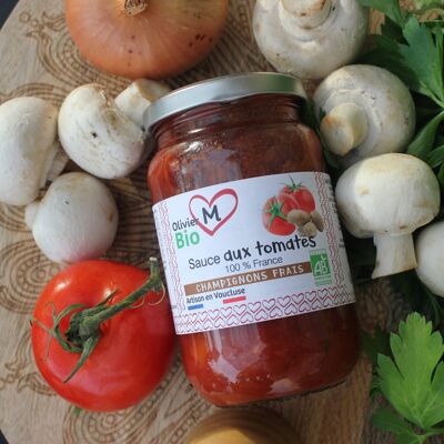 Sauce tomate champignons frais bio