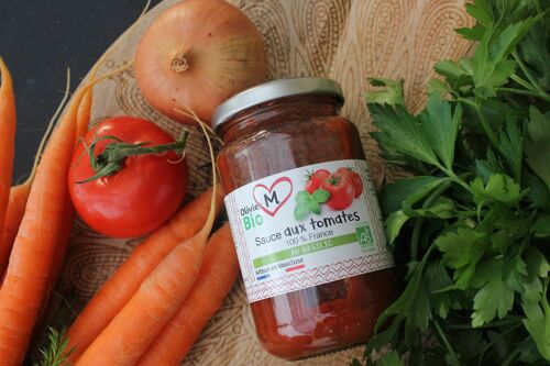 Sauce aux tomates de France et basilic bio 350G