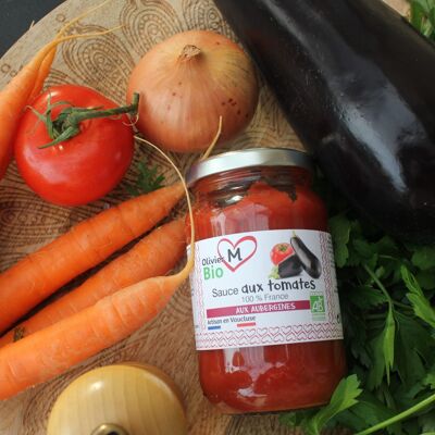 Sauce tomate aubergine bio - tomates de Provence 350 gr