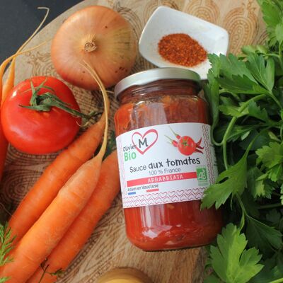 Organic arrabbiata tomato sauce with tomatoes from Provence 350 gr
