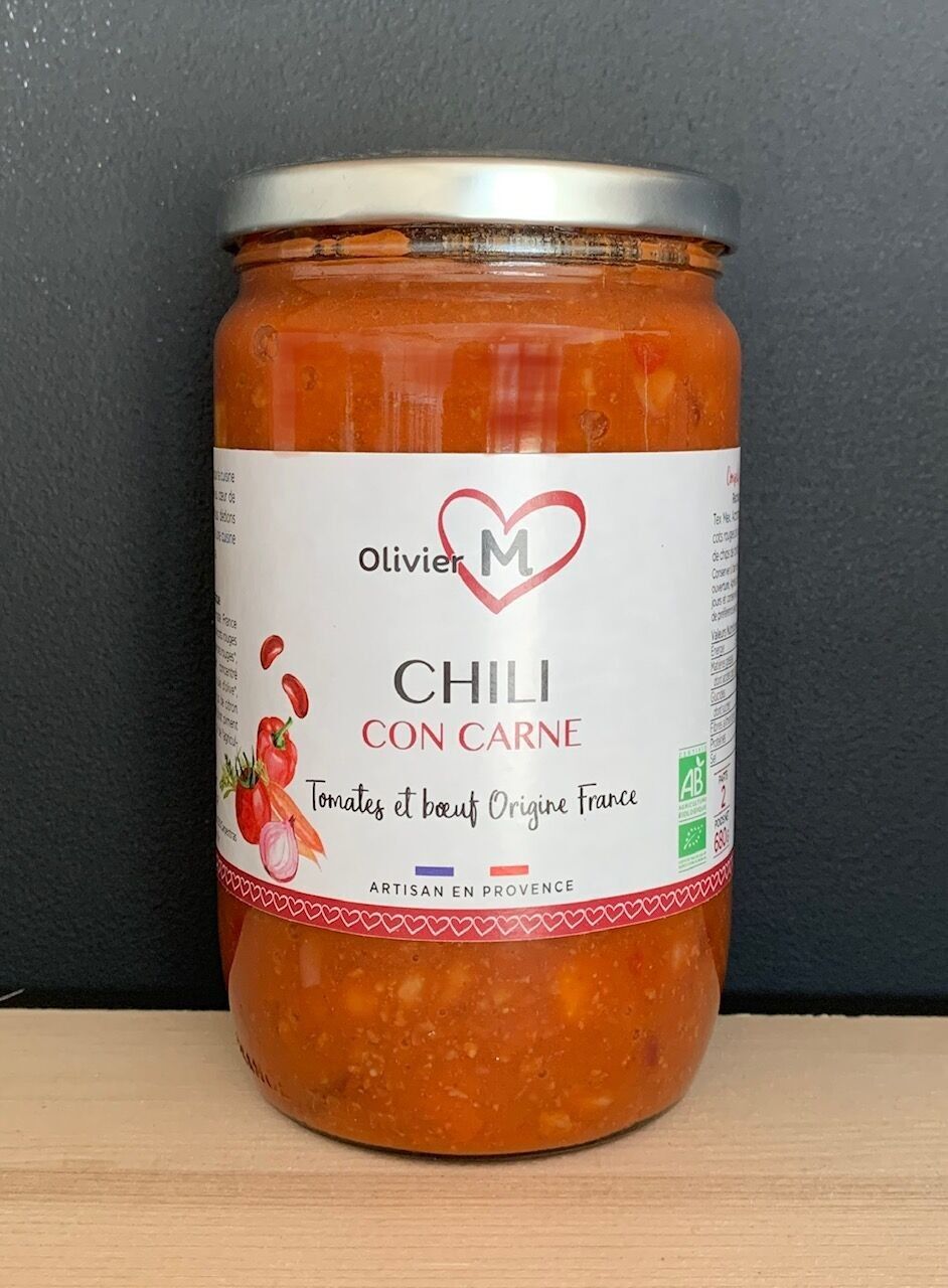 Bio-Chili con Carne mit französischem Rindfleisch – Handwerklich hergestellt in der Provence – 680 g