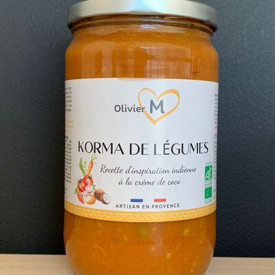 Organic vegetable korma with Indian flavors 650g