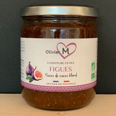 Extra organic purple fig jam with cane sugar - 500 gr