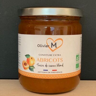 Extra Bio-Aprikosenmarmelade aus Drôme-Rohrzucker - 500 gr