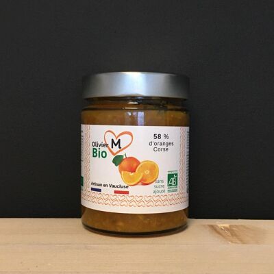 Organic Corsican orange jam 100% from fruit - 250 gr