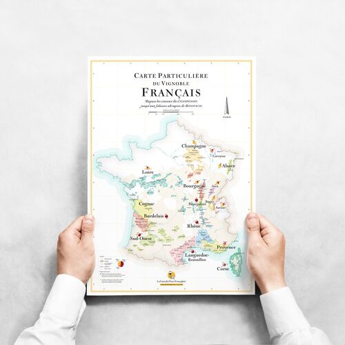 Carte des Vins de France 30x40cm
