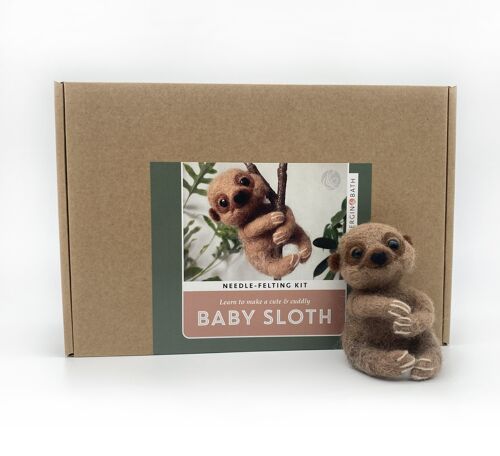 Needle felting kit - Baby Sloth