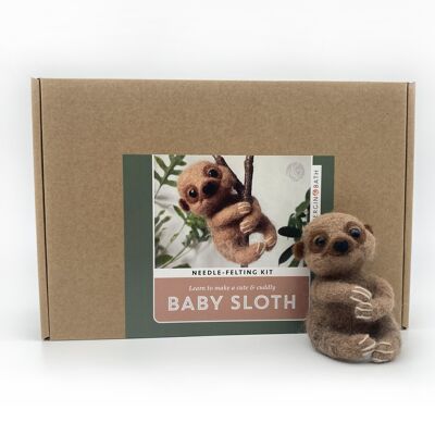 Needle felting kit - Baby Sloth