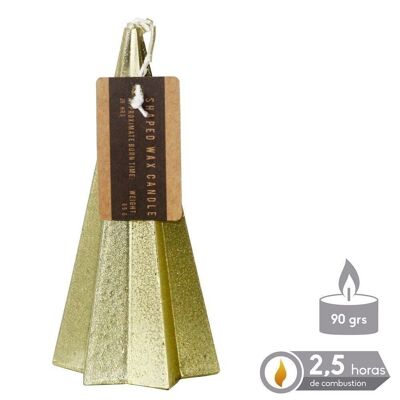 AUTUMN CHRISTMAS GOLD PYRAMID CANDLE CL701110