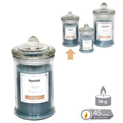 AUTUMN BLUE SCENTED GLASS JAR CANDLE CL131098