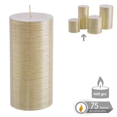 AUTUMN CHRISTMAS GOLD CYLINDRICAL CANDLE CL131171
