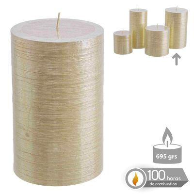 CHRISTMAS AUTUMN GOLD CYLINDRICAL CANDLE CL131173