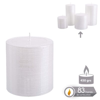 PEARLY WHITE CYLINDRICAL CANDLE CHRISTMAS AUTUMN CL131181