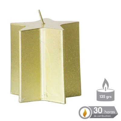 CHRISTMAS AUTUMN GOLD STAR CANDLE CL701111