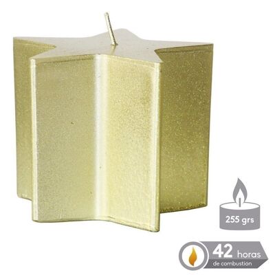 CHRISTMAS AUTUMN GOLD STAR CANDLE CL701112