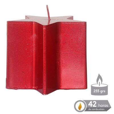 METALLIC RED STAR CANDLE CHRISTMAS AUTUMN CL701124