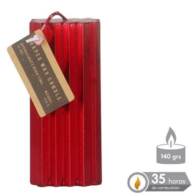 METALLIC CHRISTMAS AUTUMN RED CANDLE CL701125