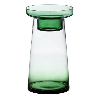 GREEN GLASS CANDLE HOLDER AUTUMN DECORATION CL602898