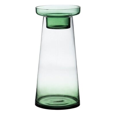 GREEN GLASS CANDLE HOLDER AUTUMN DECORATION CL602899