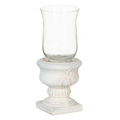 TERRACOTTA-GLASS CANDLE HOLDER AUTUMN DECORATION CL104352