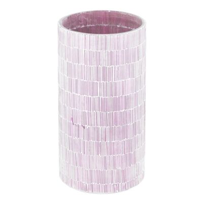 PORTAVELAS ROSA CRISTAL DECORACIÓN OTOÑO CL105682